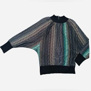 Alberto Makali Long Sleeve Dolman Bat Sleeve Multicolor Size M